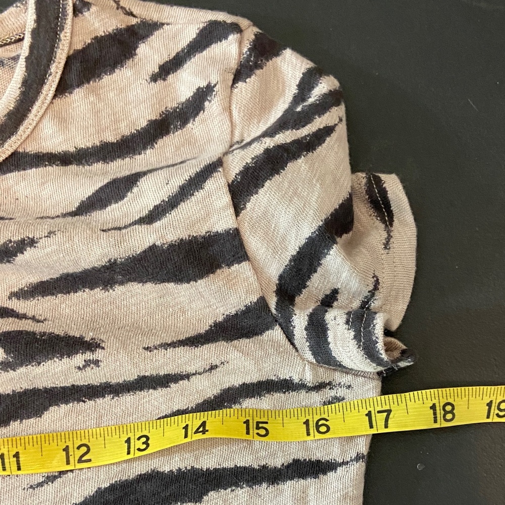 NWT New Rails The Fitted Crew Watercolor Tiger Stripe T-Shirt Tee Top Blouse XS - Picture 4 of 9